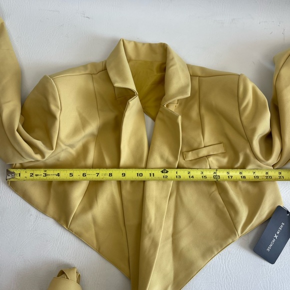 Shein NWT Monse Mathilde Lomme cross tie & open back Blazer w/ Long Belt shorts. - Picture 6 of 15